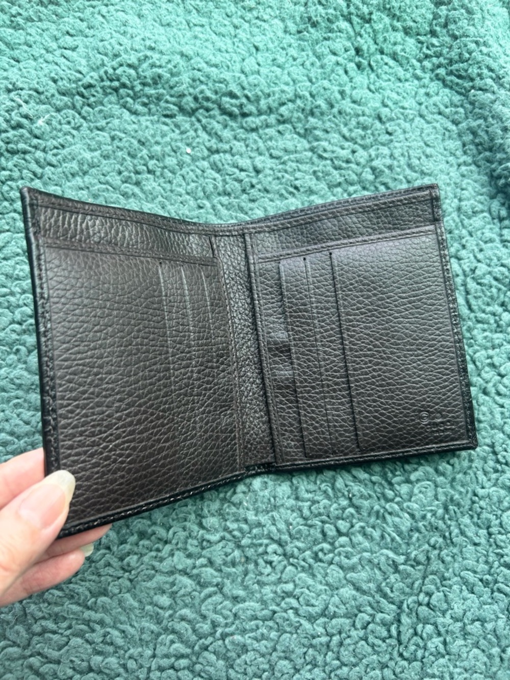 NWT Authentic Gucci Guccissima Leather Tall Wallet Black - Picture 6 of 7